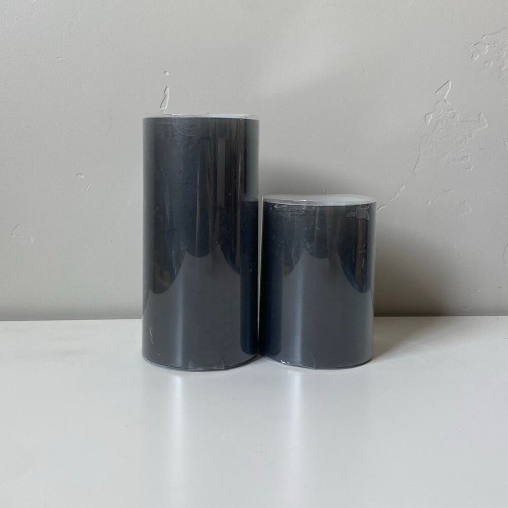 Time & Place Black Halloween LED Pillar Candles- New